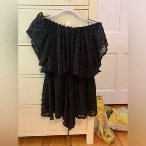 Black Pom-Pom Romper